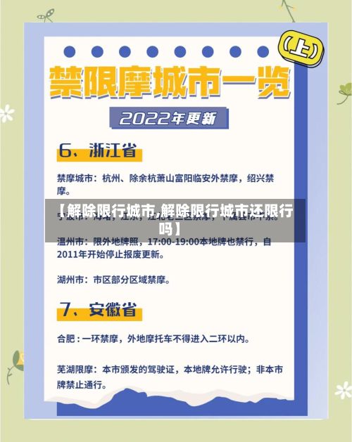 【解除限行城市,解除限行城市还限行吗】-第1张图片