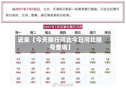 近来【今天限行河北今日河北限号查询】-第3张图片