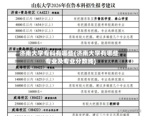 济南大学专科有哪些(济南大学有哪些专业及专业分数线)