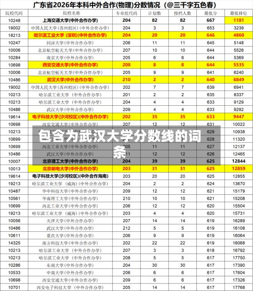 包含为武汉大学分数线的词条-第3张图片