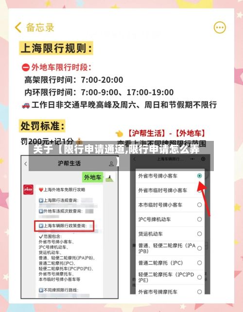 关于【限行申请通道,限行申请怎么弄】