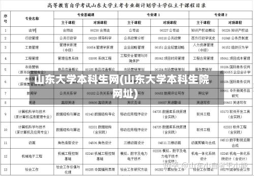 山东大学本科生网(山东大学本科生院网址)-第3张图片