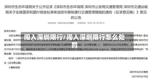 闯入深圳限行/闯入深圳限行怎么处罚