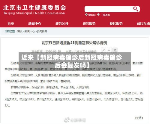 近来【新冠病毒确诊后新冠病毒确诊后会复发吗】-第2张图片