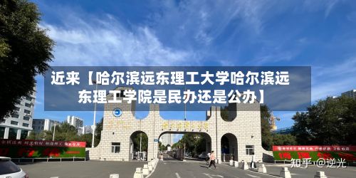 近来【哈尔滨远东理工大学哈尔滨远东理工学院是民办还是公办】-第3张图片
